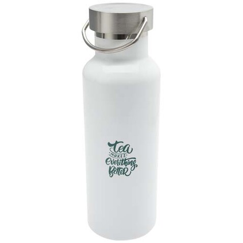 Thor 500 ml RCS-zertifizierte Trinkflasche aus Edelstahl, weiss bedrucken, Art.-Nr. 10081901