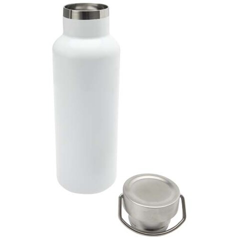 Thor 500 ml RCS-zertifizierte Trinkflasche aus Edelstahl, weiss bedrucken, Art.-Nr. 10081901