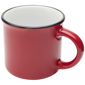 Bari Keramiktasse 240 ml, rot bedrucken, Art.-Nr. 10084421