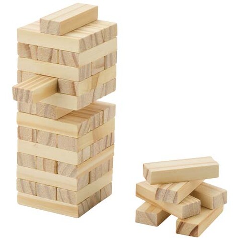 Jumble Wackelturm aus Holz, natur bedrucken, Art.-Nr. 10461206