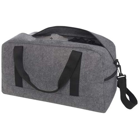 Felta Reisetasche aus recyceltem GRS-Material 35 L, mittelgrau bedrucken, Art.-Nr. 13007782