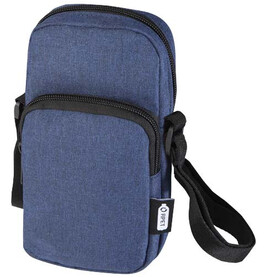 Ross Handytasche aus recyceltem GRS-Material, heather navy bedrucken, Art.-Nr. 13007855