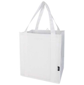 Liberty Tragetasche mit hartem Boden aus recyceltem GRS Non Woven 6 L, weiss bedrucken, Art.-Nr. 13008101