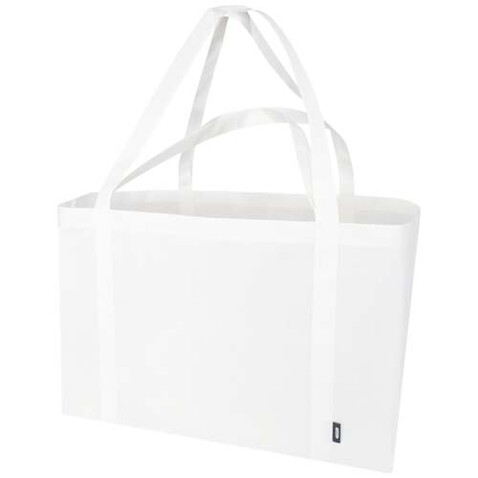 Jumbo Extra große Tragetasche aus recyceltem GRS Non Woven 65 L, weiss bedrucken, Art.-Nr. 13008301