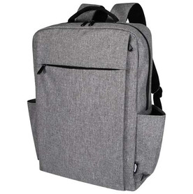 Libra 15&amp;quot; Laptop-Rucksack aus recyceltem GRS-Material 15 L, heather grau bedrucken, Art.-Nr. 13008480