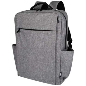 Libra 15" Laptop-Rucksack aus recyceltem GRS-Material 15 L, heather grau bedrucken, Art.-Nr. 13008480 Libra 15" Laptop-Rucksack aus recyceltem GRS-Material 15 L, heather grau bedrucken, Art.-Nr. 13008480