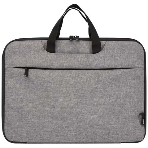 Libra 14” 2-in-1-Laptoptasche aus recyceltem GRS-Material 3 L, heather grau bedrucken, Art.-Nr. 13008580