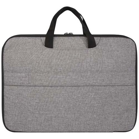 Libra 14” 2-in-1-Laptoptasche aus recyceltem GRS-Material 3 L, heather grau bedrucken, Art.-Nr. 13008580