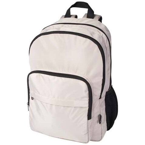 Trend Plus 15&quot; Laptop-Rucksack aus recyceltem GRS-Material 20 L, Oatmeal bedrucken, Art.-Nr. 13008607