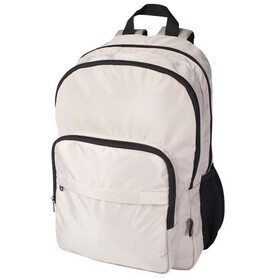 Trend Plus 15&amp;quot; Laptop-Rucksack aus recyceltem GRS-Material 20 L, Oatmeal bedrucken, Art.-Nr. 13008607