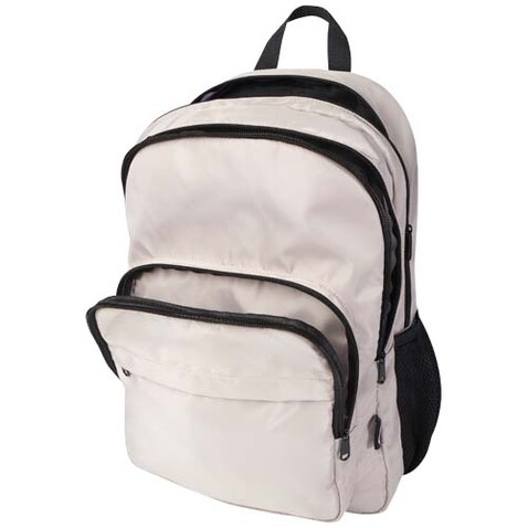 Trend Plus 15&quot; Laptop-Rucksack aus recyceltem GRS-Material 20 L, Oatmeal bedrucken, Art.-Nr. 13008607
