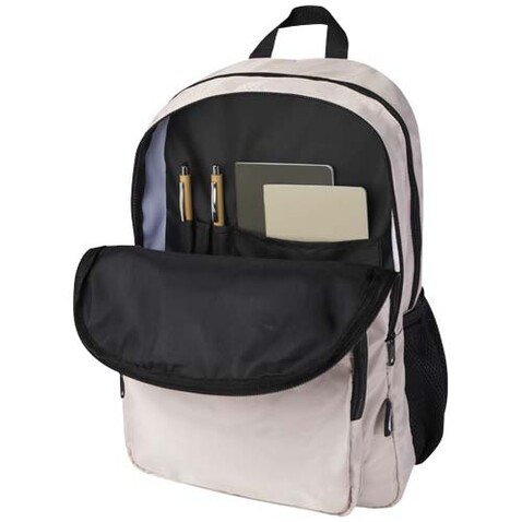 Trend Plus 15&quot; Laptop-Rucksack aus recyceltem GRS-Material 20 L, Oatmeal bedrucken, Art.-Nr. 13008607