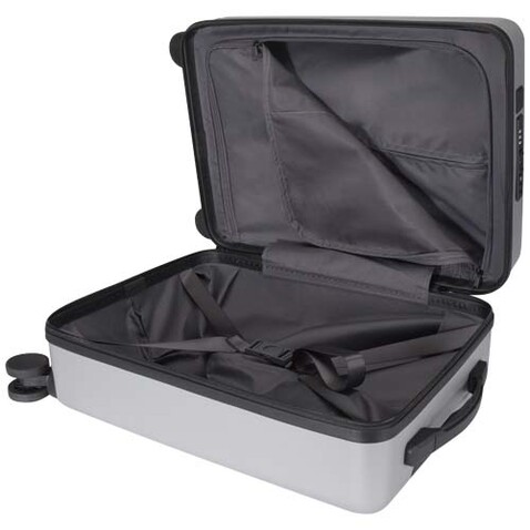 Rover Pro 20&quot; Kabinentrolley aus recyceltem GRS-Material 40 L, silber bedrucken, Art.-Nr. 13008781