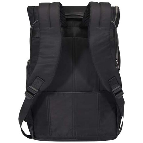 Rhine 15&quot; Rolltop-Rucksack aus recyceltem GRS-Material 18 L, schwarz bedrucken, Art.-Nr. 13008890