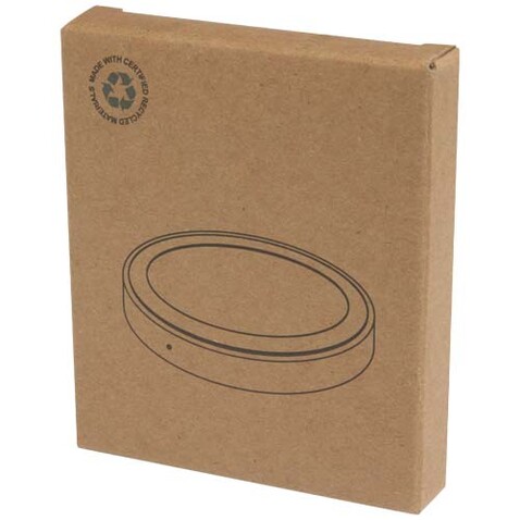Freal 15W Kabelloses Ladepad aus recyceltem Kunststoff, schwarz bedrucken, Art.-Nr. 12443490