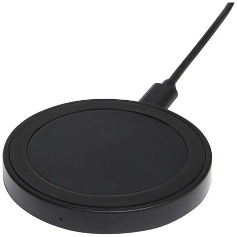 Freal 15W Kabelloses Ladepad aus recyceltem Kunststoff, schwarz bedrucken, Art.-Nr. 12443490