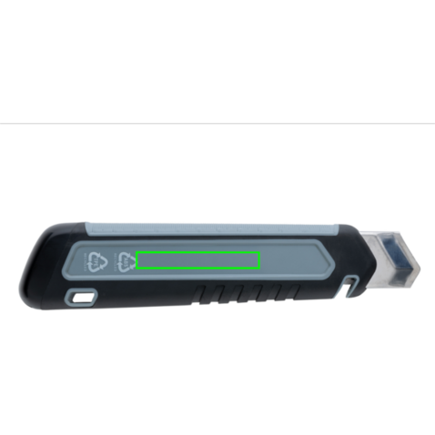 Nachfüllbares RCS Abbrechmesser mit Soft-Grip grau bedrucken, Art.-Nr. P215.172