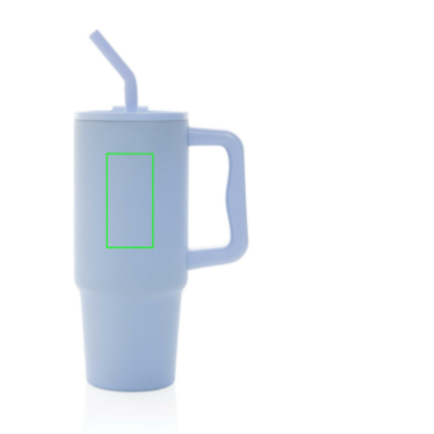 Embrace Deluxe Becher aus RCS recyceltem Edelstahl 900ml hellblau bedrucken, Art.-Nr. P437.3005