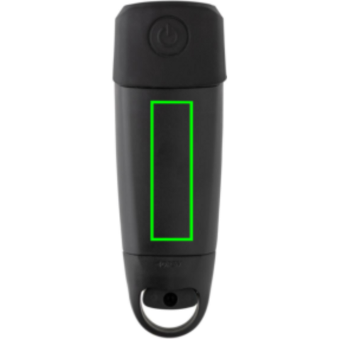 Lightwave USB-Taschenlampe mit Kurbel aus RCS rPlastik schwarz bedrucken, Art.-Nr. P513.621