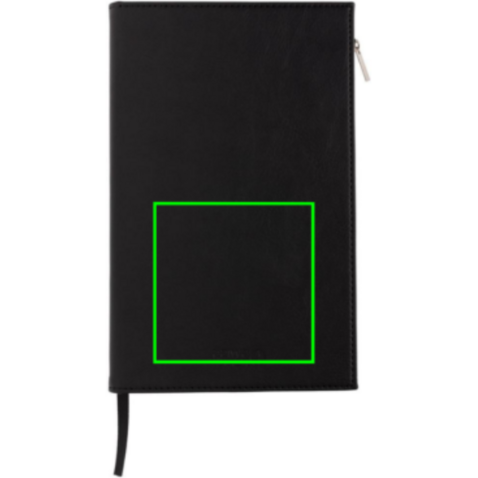Swiss Peak A5 Notizbuch mit Zipper-Tasche schwarz bedrucken, Art.-Nr. P774.141