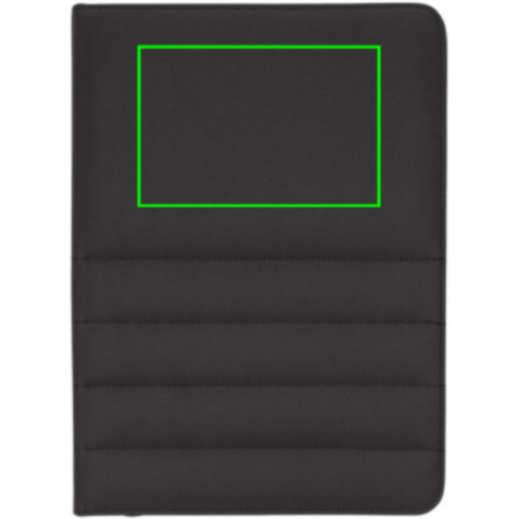 Impact AWARE™ RPET A4 Portfolio mit Reißverschluss schwarz bedrucken, Art.-Nr. P774.161
