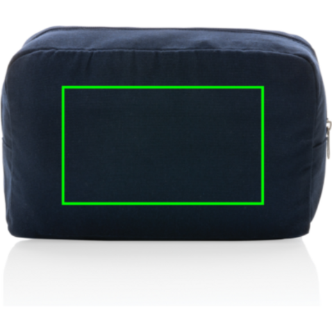 Impact Aware™ 285g/m² Kosmetiktasche aus ungefärbtem Canvas navy blau bedrucken, Art.-Nr. P820.785