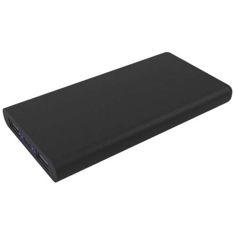 SCX.design P40 10.000 mAh kabellose Powerbank mit Leuchtlogo, schwarz bedrucken, Art.-Nr. 2PX06090