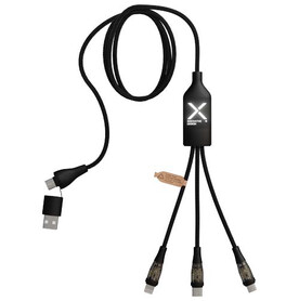 SCX.design C50 100 W/5 A 5-in-1 Schnellladekabel mit Digitalanzeige, schwarz bedrucken, Art.-Nr. 2PX16290