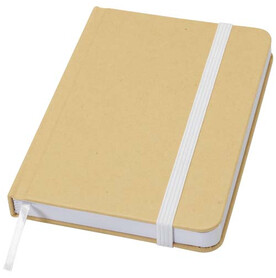 Reed A6 Hardcover Notizbuch, blanko, aus recyceltem Material, weiss bedrucken, Art.-Nr. 10602201