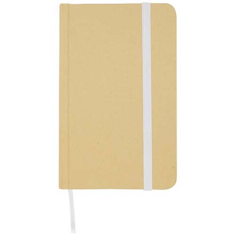 Reed A6 Hardcover Notizbuch, blanko, aus recyceltem Material, weiss bedrucken, Art.-Nr. 10602201