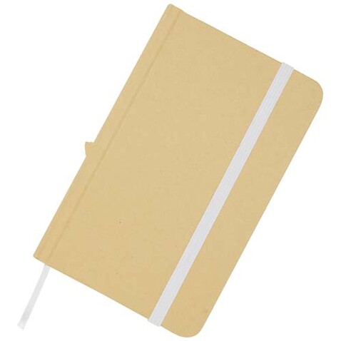 Reed A6 Hardcover Notizbuch, blanko, aus recyceltem Material, weiss bedrucken, Art.-Nr. 10602201