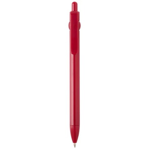 Fidget Kugelschreiber aus recyceltem Kunststoff (schwarze Mine), rot bedrucken, Art.-Nr. 10796421