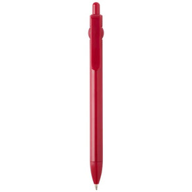 Fidget Kugelschreiber aus recyceltem Kunststoff (schwarze Mine), rot bedrucken, Art.-Nr. 10796421