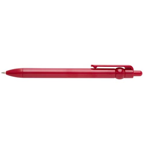 Fidget Kugelschreiber aus recyceltem Kunststoff (schwarze Mine), rot bedrucken, Art.-Nr. 10796421
