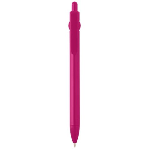 Fidget Kugelschreiber aus recyceltem Kunststoff (schwarze Mine), magenta bedrucken, Art.-Nr. 10796441