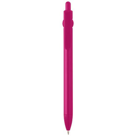 Fidget Kugelschreiber aus recyceltem Kunststoff (schwarze Mine), magenta bedrucken, Art.-Nr. 10796441
