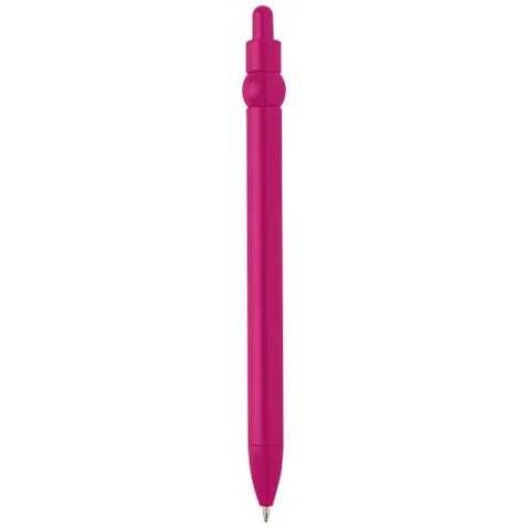 Fidget Kugelschreiber aus recyceltem Kunststoff (schwarze Mine), magenta bedrucken, Art.-Nr. 10796441
