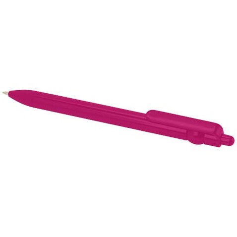Fidget Kugelschreiber aus recyceltem Kunststoff (schwarze Mine), magenta bedrucken, Art.-Nr. 10796441