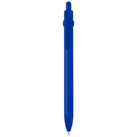 Fidget Kugelschreiber aus recyceltem Kunststoff (schwarze Mine), royalblau bedrucken, Art.-Nr. 10796453