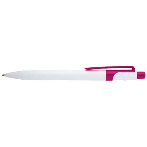 Unica Kugelschreiber aus recyceltem Kunststoff (blaue Mine), magenta bedrucken, Art.-Nr. 10796541