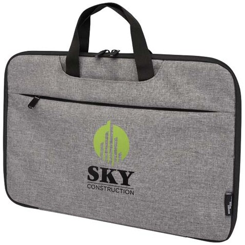 Libra 14” 2-in-1-Laptoptasche aus recyceltem GRS-Material 3 L, heather grau bedrucken, Art.-Nr. 13008580