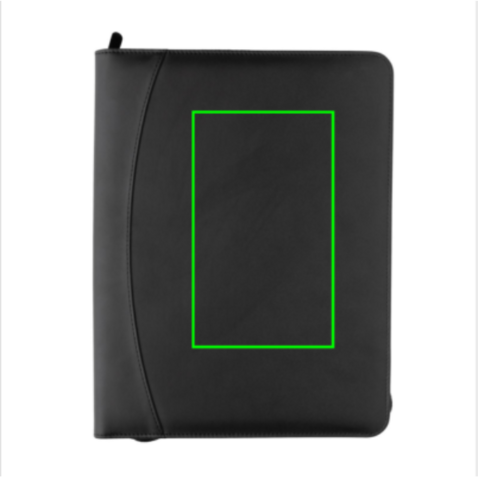 RCS rPU Deluxe Tech Portfolio mit Reißverschluss schwarz bedrucken, Art.-Nr. P774.401