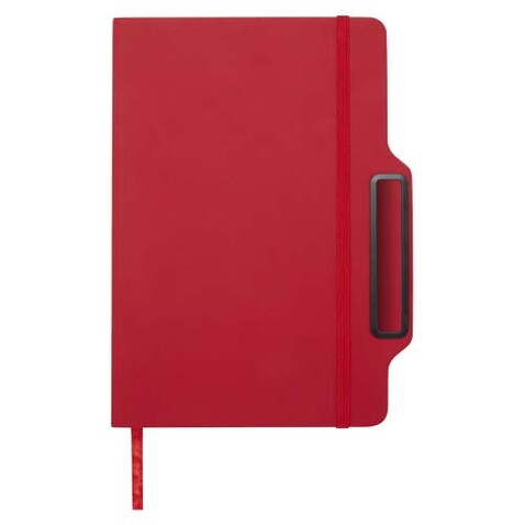Nexus A5 Hardcover Notizbuch mit Kugelschreiber und Bleistiftset (schwarze Mine), rot bedrucken, Art.-Nr. 10796921
