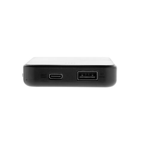 Boostcore 5.000mAh Powerbank aus RCS rec. Kunststoff schwarz bedrucken, Art.-Nr. P322.5501