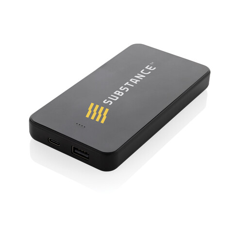 Boostcore 10.000mAh Powerbank aus RCS rec. Kunststoff schwarz bedrucken, Art.-Nr. P322.5601