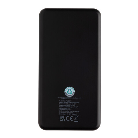 Boostcore 20.000mAh Powerbank aus RCS rec. Kunststoff schwarz bedrucken, Art.-Nr. P322.5701 Boostcore 20.000mAh Powerbank aus RCS rec. Kunststoff schwarz bedrucken, Art.-Nr. P322.5701