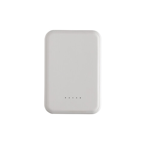 Stellar 5.000mAh 5W magnetische Powerbank aus RCS rec. ABS weiß bedrucken, Art.-Nr. P322.5903