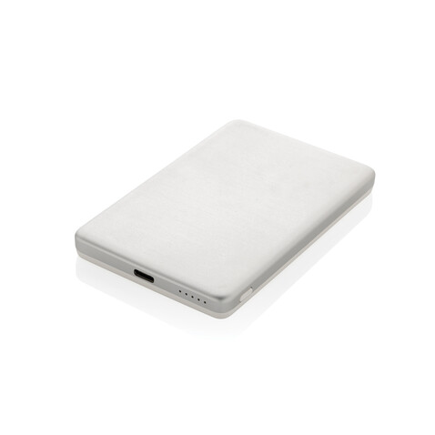 Orion 5.000mAh 5W magnetische Powerbank aus RCS rec. Alu silber bedrucken, Art.-Nr. P322.6002