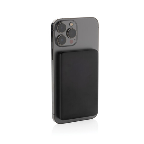 Orion 5.000mAh 5W magnetische Powerbank aus RCS rec. Alu schwarz bedrucken, Art.-Nr. P322.6001