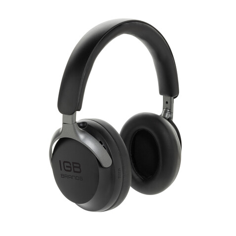 Soundpro ANC Kopfhörer aus RCS rec. Kunststoff schwarz bedrucken, Art.-Nr. P331.1101